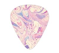 Guitar plectrums 12 pieces set Comfortable in the hand with smooth edges Three thicknesses to match marble purple colorful Printing