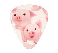 Guitar plectrums 12 pieces set Comfortable in the hand with smooth edges Three thicknesses to match pig background Printing