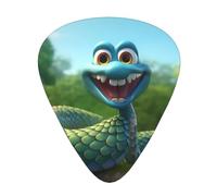 Guitar plectrums 12 pieces set Comfortable in the hand with smooth edges Three thicknesses to match Cartoon Cobra Snake Picture