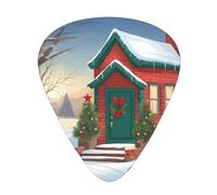 Guitar plectrums 12 pieces set Comfortable in the hand with smooth edges Three thicknesses to match Christmas mailbox and gifts Prints