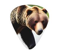 Guitar plectrums 12 pieces set Comfortable in the hand with smooth edges Three thicknesses to match Big Grizzly Bear Pattern