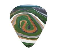 Guitar plectrums 12 pieces set Comfortable in the hand with smooth edges Three thicknesses to match Race Track Pattern