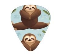 Guitar plectrums 12 pieces set Comfortable in the hand with smooth edges Three thicknesses to match yoga sloth coffee Printing