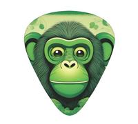 Guitar plectrums 12 pieces set Comfortable in the hand with smooth edges Three thicknesses to match Green Clever Monkey Picture