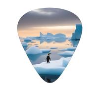 Guitar plectrums 12 pieces set Comfortable in the hand with smooth edges Three thicknesses to match Penguin Antarctica Ice Pattern