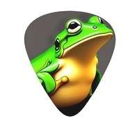 Guitar plectrums 12 pieces set Comfortable in the hand with smooth edges Three thicknesses to match Cartoon green frog Pattern