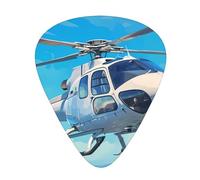 Guitar plectrums 12 pieces set Comfortable in the hand with smooth edges Three thicknesses to match White Helicopter Printing