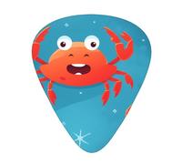 Guitar plectrums 12 pieces set Comfortable in the hand with smooth edges Three thicknesses to match cartoon crab Printing