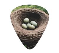 Guitar plectrums 12 pieces set Comfortable in the hand with smooth edges Three thicknesses to match Birds Nest Pattern