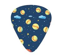 Guitar plectrums 12 pieces set Comfortable in the hand with smooth edges Three thicknesses to match fastball ball pitcher Printing