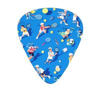 Guitar plectrums 12 pieces set Comfortable in the hand with smooth edges Three thicknesses to match tennis Printing