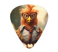Guitar plectrums 12 pieces set Comfortable in the hand with smooth edges Three thicknesses to match creative cartoon chicken Printing