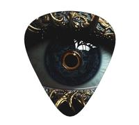 Guitar plectrums 12 pieces set Comfortable in the hand with smooth edges Three thicknesses to match Evil eyes Picture