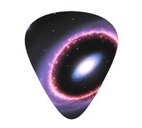 Guitar plectrums 12 pieces set Comfortable in the hand with smooth edges Three thicknesses to match Mysterious Cosmic Black Holes Picture
