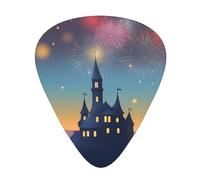 Guitar plectrums 12 pieces set Comfortable in the hand with smooth edges Three thicknesses to match Happy New Year Prints