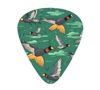 Guitar plectrums 12 pieces set Comfortable in the hand with smooth edges Three thicknesses to match hunting flying wild ducks Printing