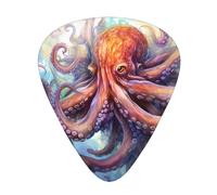 Guitar plectrums 12 pieces set Comfortable in the hand with smooth edges Three thicknesses to match octopus tentacles Printing