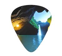 Guitar plectrums 12 pieces set Comfortable in the hand with smooth edges Three thicknesses to match Water Moon Cave Pattern