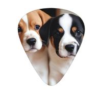 Guitar plectrums 12 pieces set Comfortable in the hand with smooth edges Three thicknesses to match Cute Dogs Picture