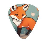 Guitar plectrums 12 pieces set Comfortable in the hand with smooth edges Three thicknesses to match Little fox Pattern