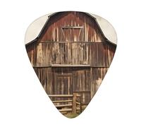 Guitar plectrums 12 pieces set Comfortable in the hand with smooth edges Three thicknesses to match Rustic Old Barn Wood Prints