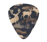 Guitar plectrums 12 pieces set Comfortable in the hand with smooth edges Three thicknesses to match Lodge Bear Deer Prints