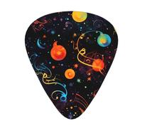 Guitar plectrums 12 pieces set Comfortable in the hand with smooth edges Three thicknesses to match colorful galaxy music note Printing