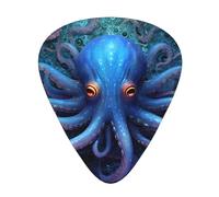 Guitar plectrums 12 pieces set Comfortable in the hand with smooth edges Three thicknesses to match blue octopus Printing