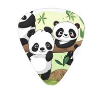 Guitar plectrums 12 pieces set Comfortable in the hand with smooth edges Three thicknesses to match Cute panda and sloth Prints