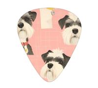 Guitar plectrums 12 pieces set Comfortable in the hand with smooth edges Three thicknesses to match well-behaved schnauzer Printing