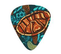 Guitar plectrums 12 pieces set Comfortable in the hand with smooth edges Three thicknesses to match hawaiian tapa honu turtle Printing