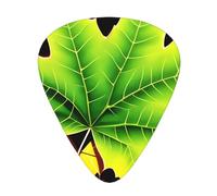 Guitar plectrums 12 pieces set Comfortable in the hand with smooth edges Three thicknesses to match Leaf lines Picture