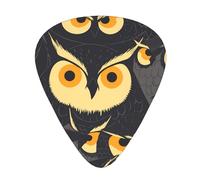 Guitar plectrums 12 pieces set Comfortable in the hand with smooth edges Three thicknesses to match yellow eyed owl Printing