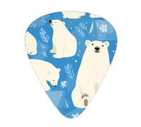 Guitar plectrums 12 pieces set Comfortable in the hand with smooth edges Three thicknesses to match polar bear Printing