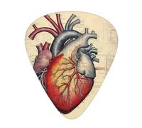Guitar plectrums 12 pieces set Comfortable in the hand with smooth edges Three thicknesses to match human anatomy heart chart Printing