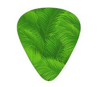 Guitar plectrums 12 pieces set Comfortable in the hand with smooth edges Three thicknesses to match Palm Leaves Green Shades Picture