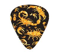 Guitar plectrums 12 pieces set Comfortable in the hand with smooth edges Three thicknesses to match Gold Scorpion Printing