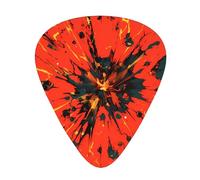 Guitar plectrums 12 pieces set Comfortable in the hand with smooth edges Three thicknesses to match Explosion Burst Red Black Printing