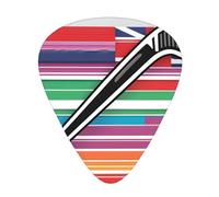 Guitar plectrums 12 pieces set Comfortable in the hand with smooth edges Three thicknesses to match Hockey Stick Picture