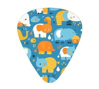 Guitar plectrums 12 pieces set Comfortable in the hand with smooth edges Three thicknesses to match swimming african elephant Printing