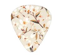 Guitar plectrums 12 pieces set Comfortable in the hand with smooth edges Three thicknesses to match beautiful almond flowers Printing
