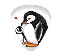 Guitar plectrums 12 pieces set Comfortable in the hand with smooth edges Three thicknesses to match I Love Penguins Prints