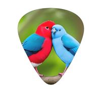 Guitar plectrums 12 pieces set Comfortable in the hand with smooth edges Three thicknesses to match Love Birds Picture