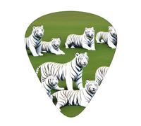 Guitar plectrums 12 pieces set Comfortable in the hand with smooth edges Three thicknesses to match Many White Tigers Picture