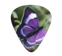 Guitar plectrums 12 pieces set Comfortable in the hand with smooth edges Three thicknesses to match Purple Butterfly Picture