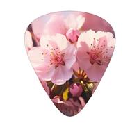 Guitar plectrums 12 pieces set Comfortable in the hand with smooth edges Three thicknesses to match Spring flower Blossoms Picture