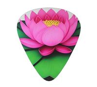 Guitar plectrums 12 pieces set Comfortable in the hand with smooth edges Three thicknesses to match Lotus flower painting Picture