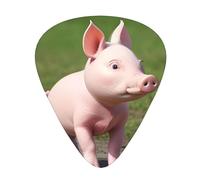 Guitar plectrums 12 pieces set Comfortable in the hand with smooth edges Three thicknesses to match Pink piglet Picture