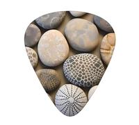 Guitar plectrums 12 pieces set Comfortable in the hand with smooth edges Three thicknesses to match petoskey stone Printing