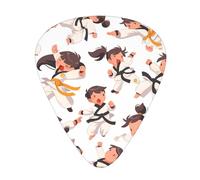 Guitar plectrums 12 pieces set Comfortable in the hand with smooth edges Three thicknesses to match taekwondo martial arts Printing